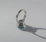 Bague 53 Bague cocktail solitaire en or blanc 18 carats avec aigue-marine 58 Facettes