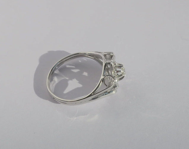 Bague 53 Bague 1950 en or blanc et diamant 58 Facettes