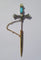 Broche Broche épingle - Épée en or rose 18 carats, diamants, perles et turquoise 58 Facettes