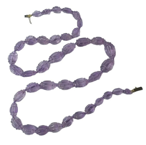 Collier Collier vintage en améthystes naturelles, fermoir en or jaune 18 carats 58 Facettes