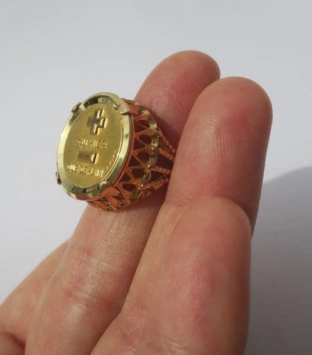 Bague 52 Augis - Bague Médaille d’Amour en or jaune 58 Facettes