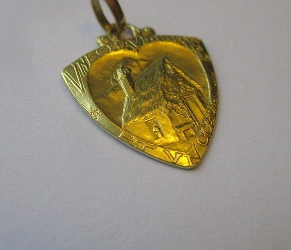 Pendentif Émile Monier - Pendentif cœur Art Nouveau en or jaune 58 Facettes