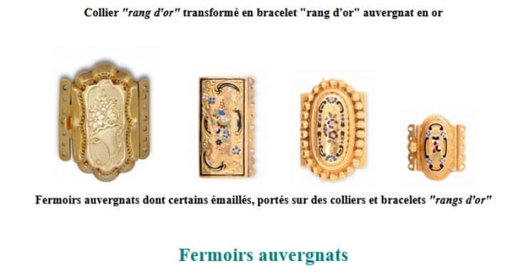 Fermoir régional à émail en or rose 18 carats, XIXe siècle 58 Facettes