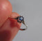 Bague 52 Bague solitaire saphir en or blanc et platine 58 Facettes