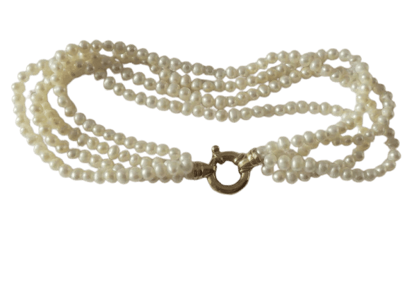 Bracelet Bracelet quatre rangs en or jaune et perles de culture 58 Facettes