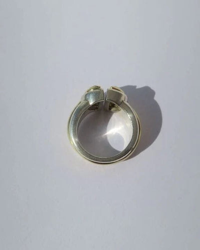 Bague 49 Christofle Variations - Bague en or jaune, argent et aigues-marines 58 Facettes