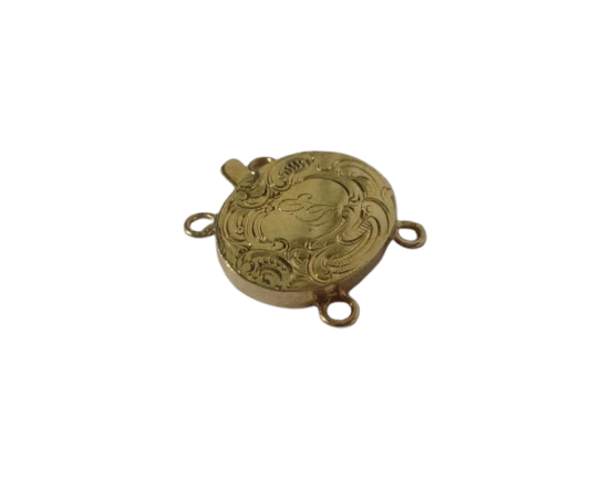 Collier Fermoir ancien deux rangs en or rose 58 Facettes
