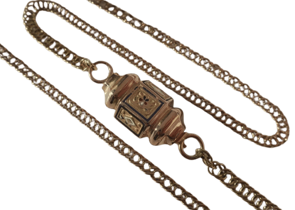 Collier Collier régional auvergnat XIXe en or rose et émail 58 Facettes