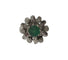 Bague 54 Bague Pompadour en or blanc, émeraude et diamants 58 Facettes