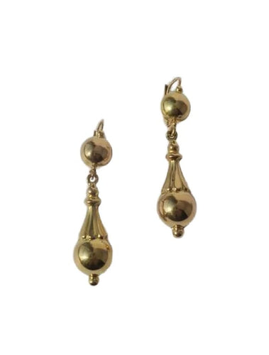 Boucles d'oreilles Boucles d’oreilles dormeuses pendantes fuseaux en or 18 carats 58 Facettes