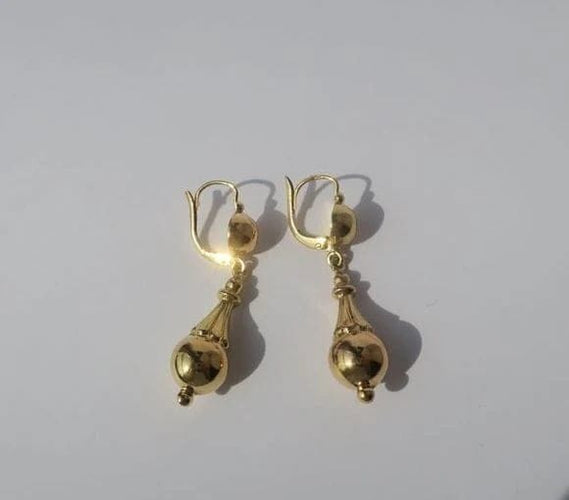 Boucles d'oreilles Boucles d’oreilles dormeuses pendantes fuseaux en or 18 carats 58 Facettes