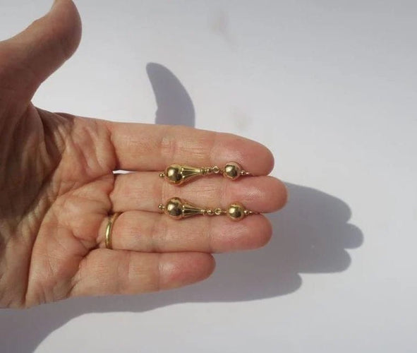 Boucles d'oreilles Boucles d’oreilles dormeuses pendantes fuseaux en or 18 carats 58 Facettes