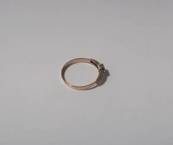 Bague 50 Bague cœur saphir solitaire en or rose 18 carats 58 Facettes