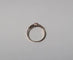 Bague 50 Bague cœur saphir solitaire en or rose 18 carats 58 Facettes