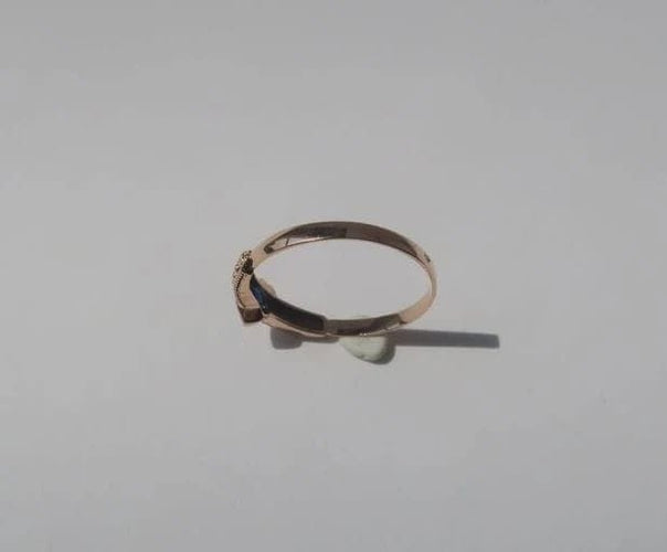 Bague 50 Bague cœur saphir solitaire en or rose 18 carats 58 Facettes