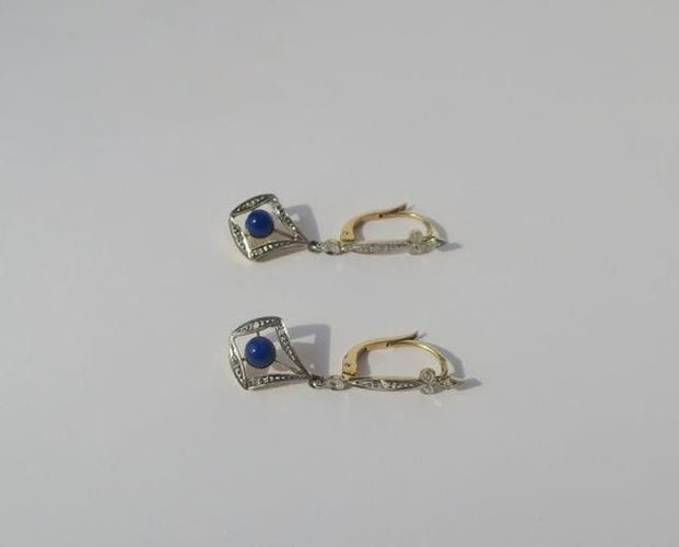 Boucles d'oreilles Art Déco - Boucles d'oreilles en or et diamants 58 Facettes
