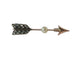 Broche Broche flèche en or rose 18 carats, perle fine et diamants 58 Facettes