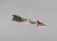 Broche Broche flèche en or rose 18 carats, perle fine et diamants 58 Facettes