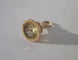 Pendentif Pendentif sceau - Citrine chiffrée MR en or rose 18 carats 58 Facettes