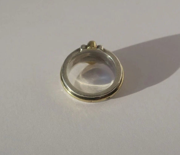 Bague 47 Christofle - Bague jonc godrons en or 18 carats et argent 58 Facettes