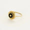 Bague 56 Bague vintage en or jaune 18K et onyx 58 Facettes