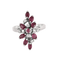 Bague 56 Bague Panier vintage en or blanc, diamants et rubis 58 Facettes