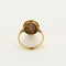 Bague 58 Bague ancienne en or jaune 18K avec émail de Limoges 58 Facettes