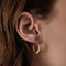 Boucles d'oreilles Créoles anciennes ciselées en or jaune 18K 58 Facettes
