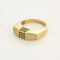 Bague 62 Premiers Joyaux - Bague tank en or jaune 18k sertie de diamants et pierres précieuses 58 Facettes