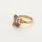 Bague 49 Bague ancienne en or jaune 18K avec améthyste 58 Facettes