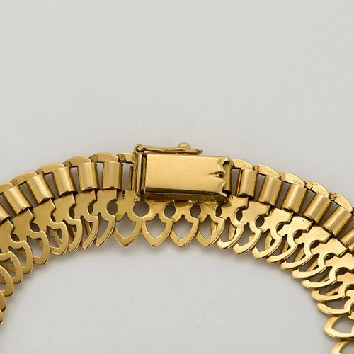 Collier Collier ancien maille souple en or jaune 18k 58 Facettes