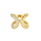 Bague 56 Bague double boucle en or jaune 18k et diamants 58 Facettes