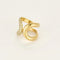 Bague 56 Bague double boucle en or jaune 18k et diamants 58 Facettes