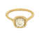 Bague 51 Solitaire torsadé - Bague en or jaune 18k et platine, diamant taille ancienne 1,01 ct 58 Facettes