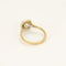 Bague 51 Solitaire torsadé - Bague en or jaune 18k et platine, diamant taille ancienne 1,01 ct 58 Facettes