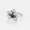 Bague 55.5 Orchidée - Bague en or blanc 18 k, diamants et saphirs 58 Facettes