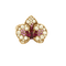 Bague 55.5 Orchidée - Bague en or rose 18k avec diamants et rubis 58 Facettes