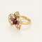 Bague 55.5 Orchidée - Bague en or rose 18k avec diamants et rubis 58 Facettes