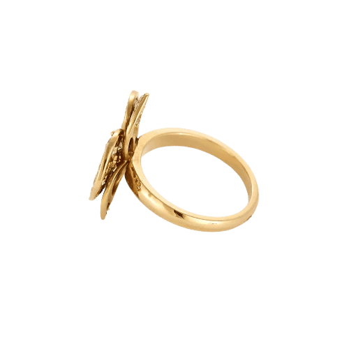 Bague 55.5 Orchidée - Bague en or rose 18k avec diamants et rubis 58 Facettes