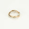 Bague 53 Poiray Tresse - Bague bicolore en or rose et or blanc, diamants 58 Facettes