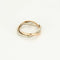 Bague 53 Poiray Tresse - Bague bicolore en or rose et or blanc, diamants 58 Facettes