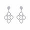 Boucles d'oreilles Arabesques - Boucles d'oreilles pendantes en or blanc 18K et diamants 58 Facettes P1L3