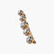 Broche Broche en or jaune 18K et platine sertie de 5 diamants 58 Facettes