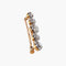 Broche Broche en or jaune 18K et platine sertie de 5 diamants 58 Facettes