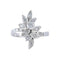 Bague 54.5 Bague feuilles en or blanc 18K et diamants 58 Facettes P6L14D