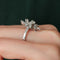 Bague 54.5 Bague feuilles en or blanc 18K et diamants 58 Facettes P6L14D