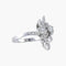 Bague 54.5 Bague feuilles en or blanc 18K et diamants 58 Facettes P6L14D