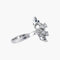 Bague 54.5 Bague feuilles en or blanc 18K et diamants 58 Facettes P6L14D