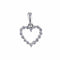 Pendentif Pendentif cœur en or blanc 18K et diamants 58 Facettes P1L17