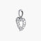 Pendentif Pendentif cœur en or blanc 18K et diamants 58 Facettes P1L17